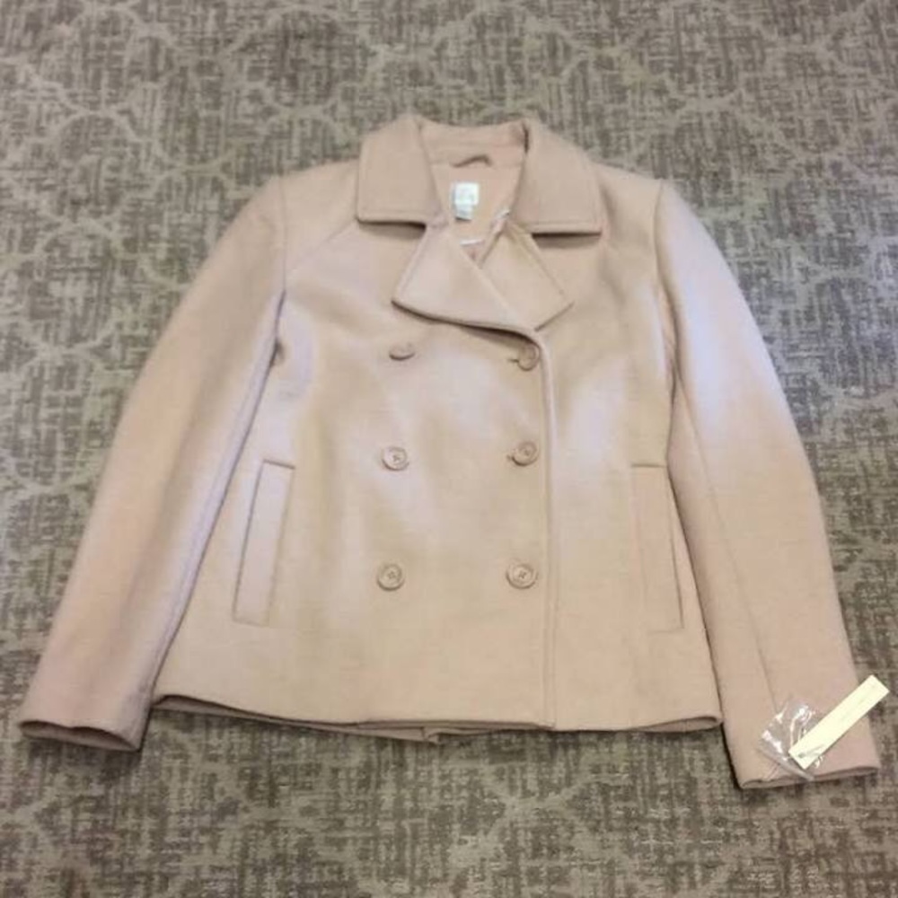 Lauren Conrad Blush Tan Bow Back Peacoat